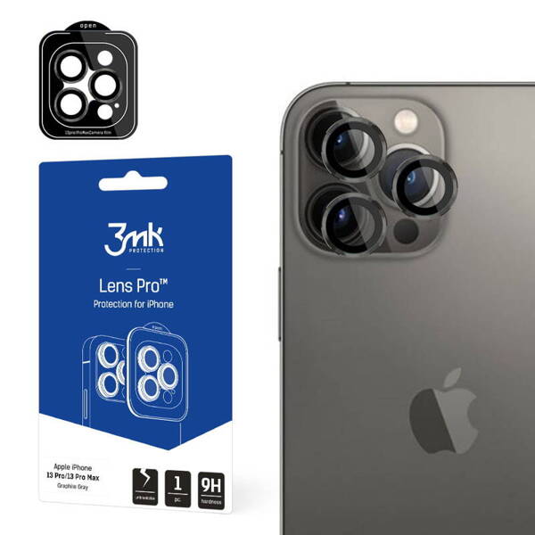 3mk Camera Lens Protection Pro | Szkło na Aparat do iPhone 13 Pro/13 Pro Max - GRAPHITE