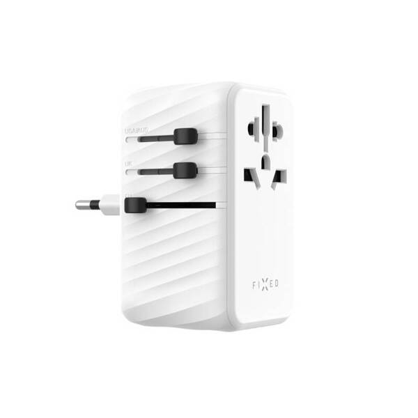 ADAPTER PODRÓŻNY UE UK USA/AUS FIXED 120W 3XUSB-C+1XUSB