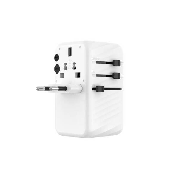 ADAPTER PODRÓŻNY UE UK USA/AUS FIXED 120W 3XUSB-C+1XUSB