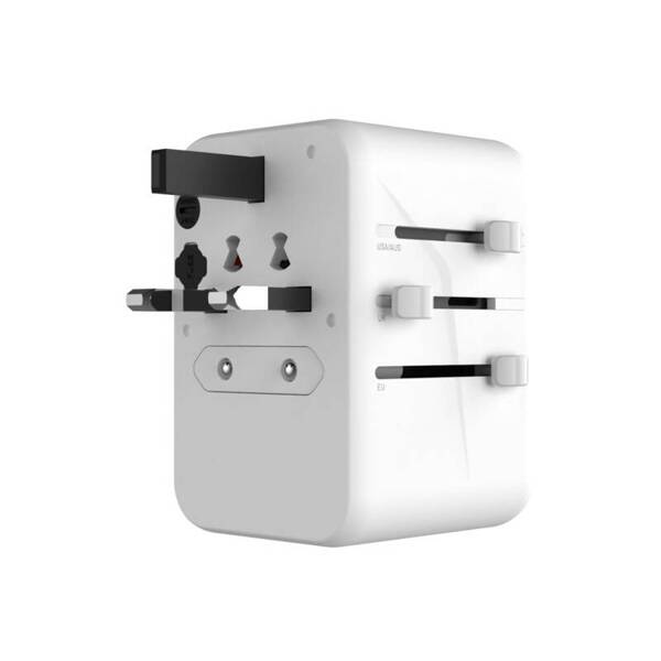 ADAPTER PODRÓŻNY UE UK USA/AUS FIXED 65 W 3XUSB-C+2XUSB