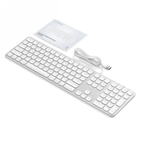 Aluminiowa klawiatura z układem numerycznym USB A - Satechi Wired Keyboard