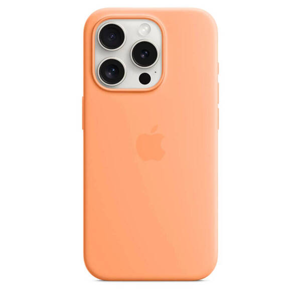 Apple Silicone Case MagSafe | Etui do iPhone 15 Pro Max - ORANGE SORBET