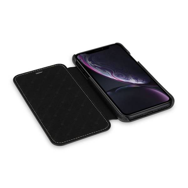 BAROON Slim Book Black Classic etui do iPhone XR