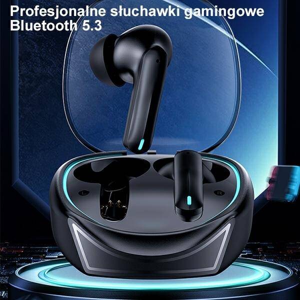 BEZPRZEWODOWE SŁUCHAWKI BLUETOOTH USAMS 5.3 GAMING EARBUDS BLACK