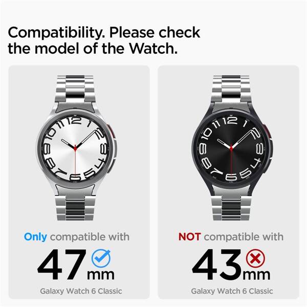 BRANSOLETA DO SAMSUNG GALAXY WATCH6 CLASSIC 47MM SPIGEN MODERN FIT 316L