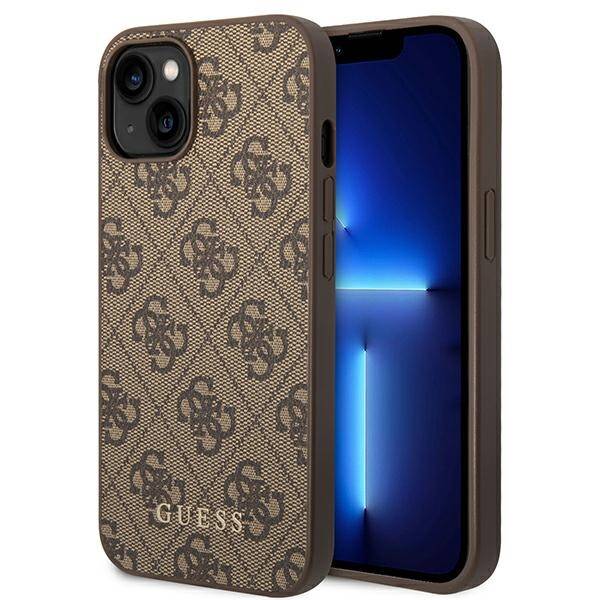 ETUI 4G BIG METAL LOGO GUESS DO IPHONE 14 / 15 BROWN