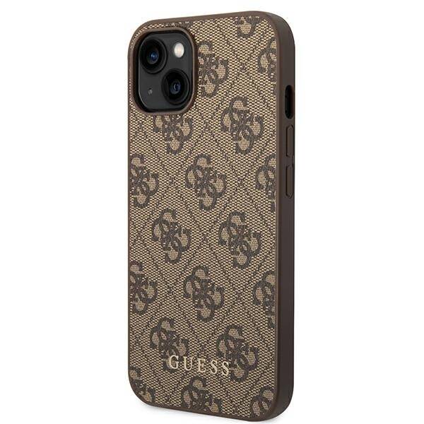 ETUI 4G BIG METAL LOGO GUESS DO IPHONE 14 / 15 BROWN