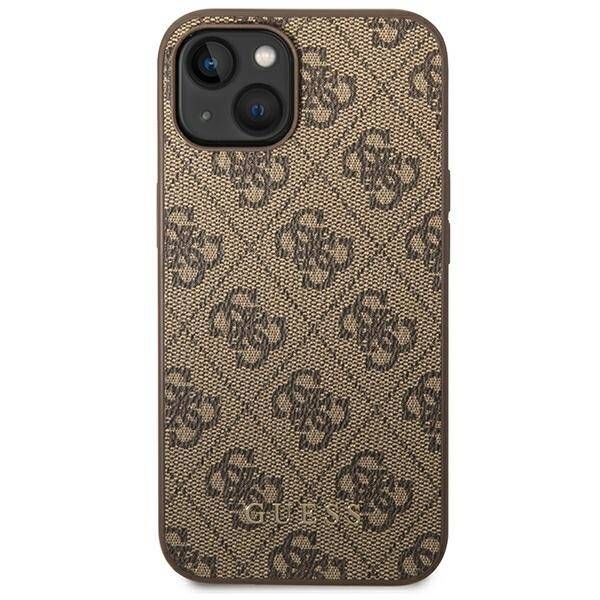 ETUI 4G BIG METAL LOGO GUESS DO IPHONE 14 / 15 BROWN