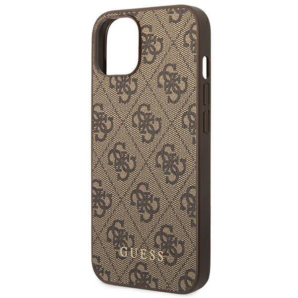 ETUI 4G BIG METAL LOGO GUESS DO IPHONE 14 / 15 BROWN