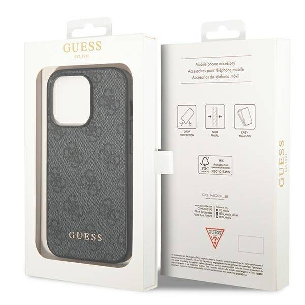 ETUI 4G BIG METAL LOGO GUESS DO IPHONE 14 PRO MAX GREY