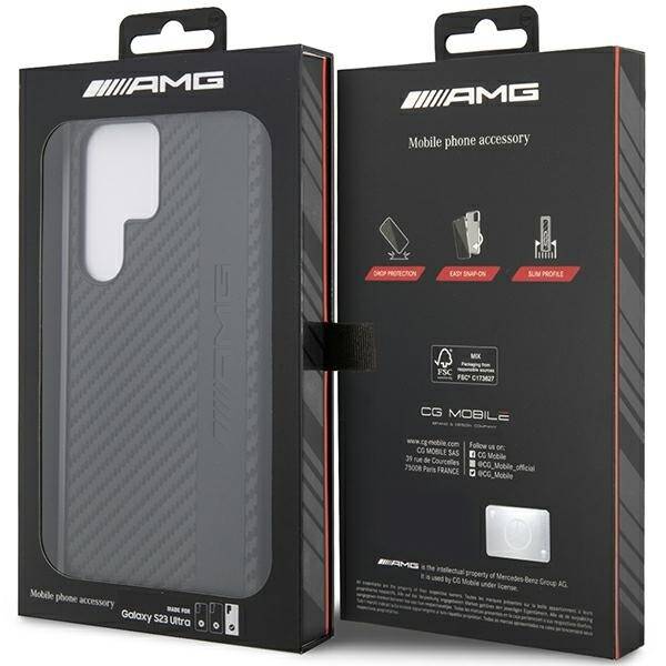 ETUI AMG CARBON STRIPE&EMBOSSED do GALAXY S23 ULTRA