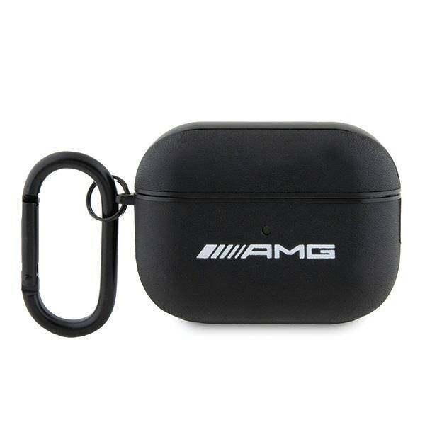 ETUI AMG DO AIRPODS 2 COVER BLACK LEATHER WHITE LOGO