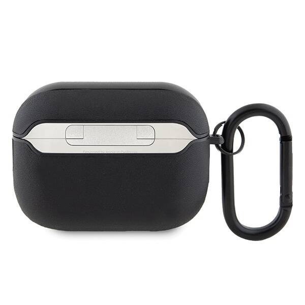 ETUI AMG DO AIRPODS 2 COVER BLACK LEATHER WHITE LOGO