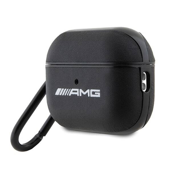 ETUI AMG DO AIRPODS 2 COVER BLACK LEATHER WHITE LOGO