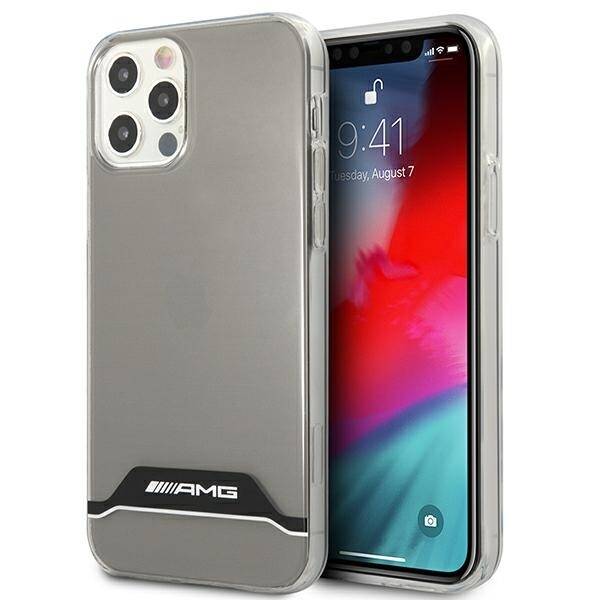 ETUI AMG ELECTROPLATE BLACK&WHITE do IPHONE 12 / 12 PRO