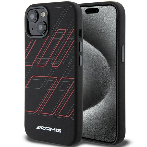 ETUI AMG SILICONE LARGE RHOMBUSES PATTERN do iPhone 13 / 14 / 15 