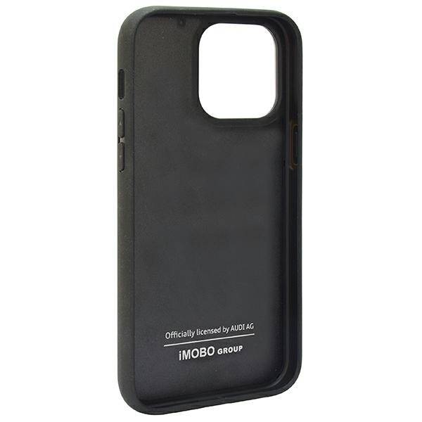 ETUI AUDI CARBON FIBER STRIPE DO IPHONE 14 PRO BLACK