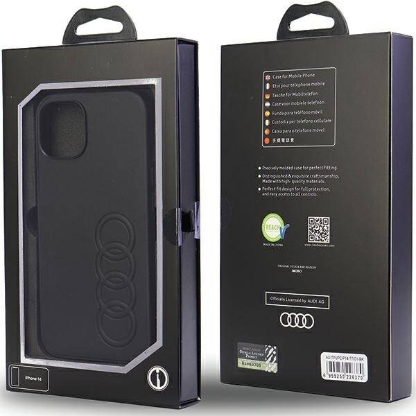 ETUI AUDI SYNTHETIC LEATHER DO IPHONE 14 / 15 BLACK