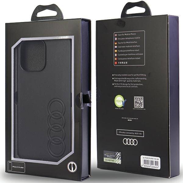 ETUI AUDI SYNTHETIC LEATHER DO IPHONE 14 PRO MAX BLACK