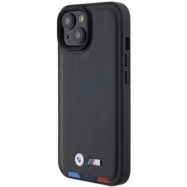 ETUI BMW DO IPHONE 13/14/15 LEATHER STRAMP BLACK