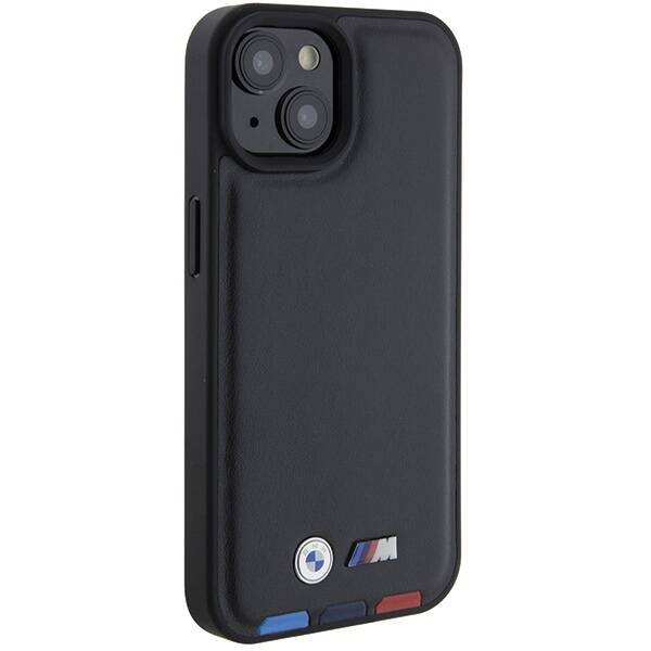 ETUI BMW DO IPHONE 13/14/15 LEATHER STRAMP BLACK