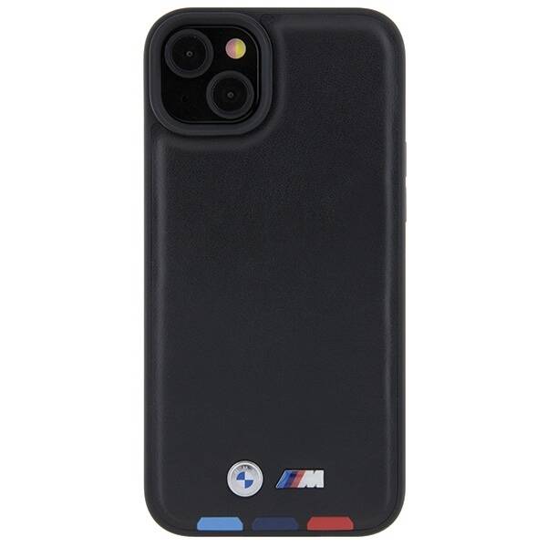 ETUI BMW DO IPHONE 14 PLUS / 15 PLUS LEATHER STRAMP BLACK