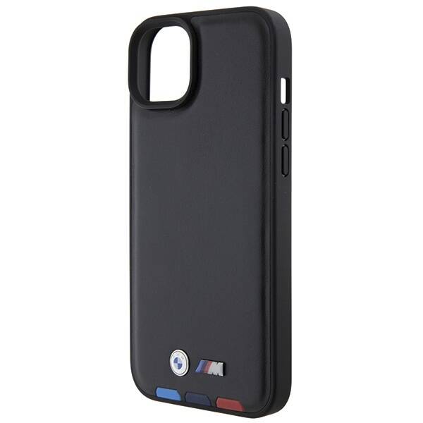 ETUI BMW DO IPHONE 14 PLUS / 15 PLUS LEATHER STRAMP BLACK