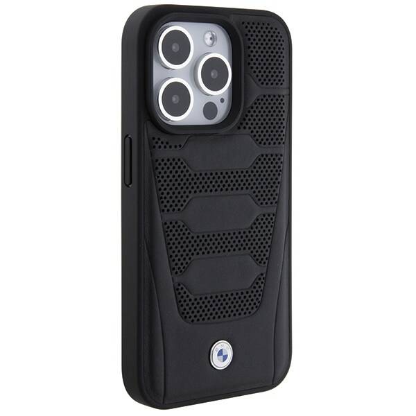 ETUI BMW DO IPHONE 15 PRO LEATHER PATTERN BLACK