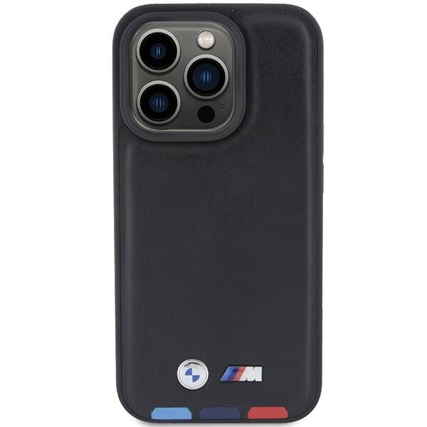 ETUI BMW DO IPHONE 15 PRO LEATHER STRAMP BLACK