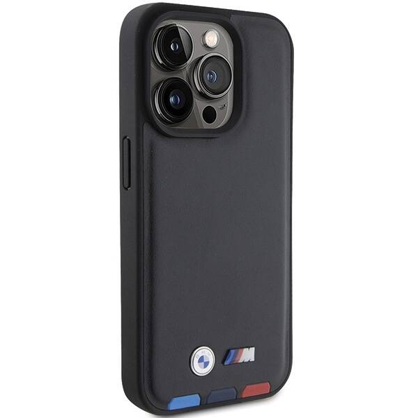 ETUI BMW DO IPHONE 15 PRO LEATHER STRAMP BLACK