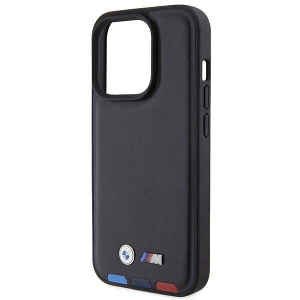 ETUI BMW DO IPHONE 15 PRO LEATHER STRAMP BLACK