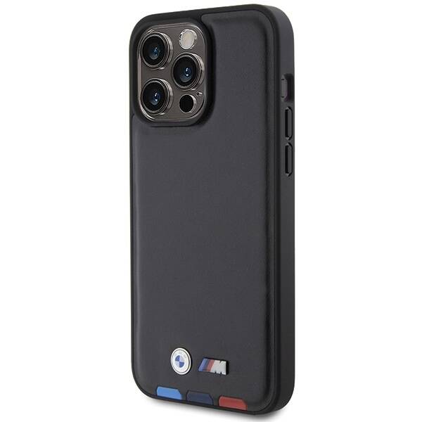 ETUI BMW DO IPHONE 15 PRO MAX LEATHER STRAMP BLACK