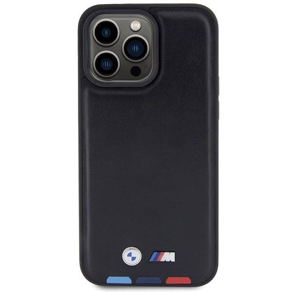 ETUI BMW DO IPHONE 15 PRO MAX LEATHER STRAMP BLACK