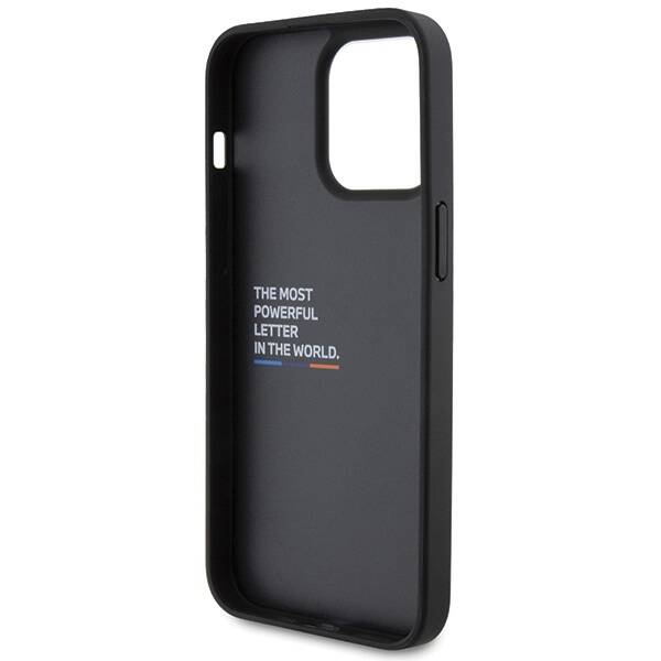 ETUI BMW DO IPHONE 15 PRO MAX LEATHER STRAMP BLACK