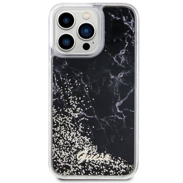 ETUI CASE GUESS LIQUID GLITTER MARBLE DO IPHONE 14 PRO MAX BLACK