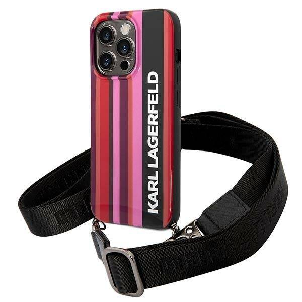 ETUI CASE KARL LAGERFELD STRIPES OBUDOWA DO IPHONE 14 PRO PINK