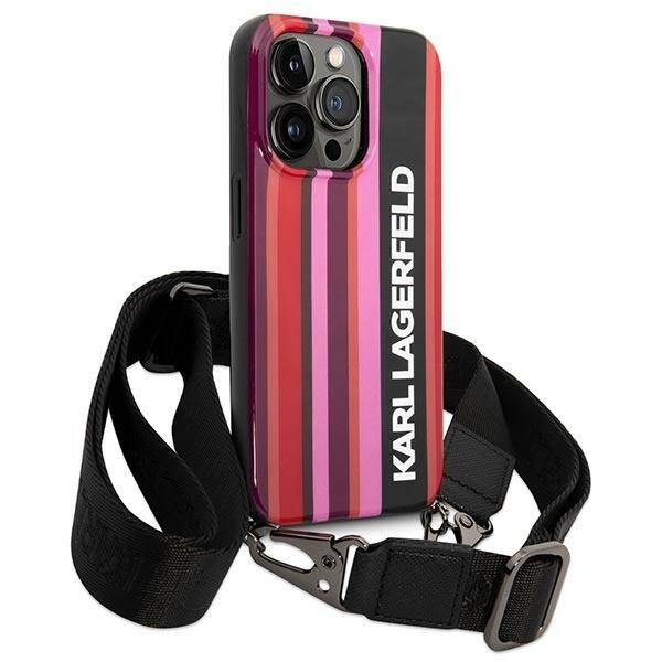 ETUI CASE KARL LAGERFELD STRIPES OBUDOWA DO IPHONE 14 PRO PINK