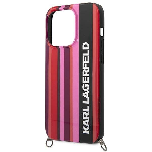 ETUI CASE KARL LAGERFELD STRIPES OBUDOWA DO IPHONE 14 PRO PINK