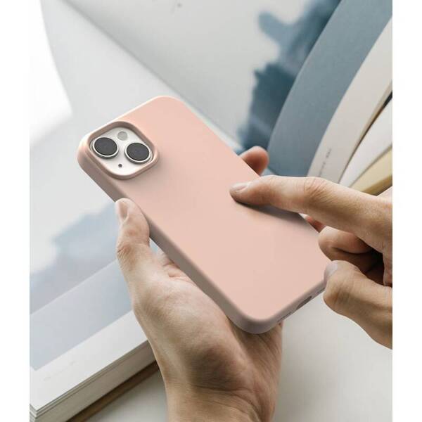 ETUI CASE RINGKE SILICONE OBUDOWA DO IPHONE 14 PLUS / 15 PLUS PINK SAND