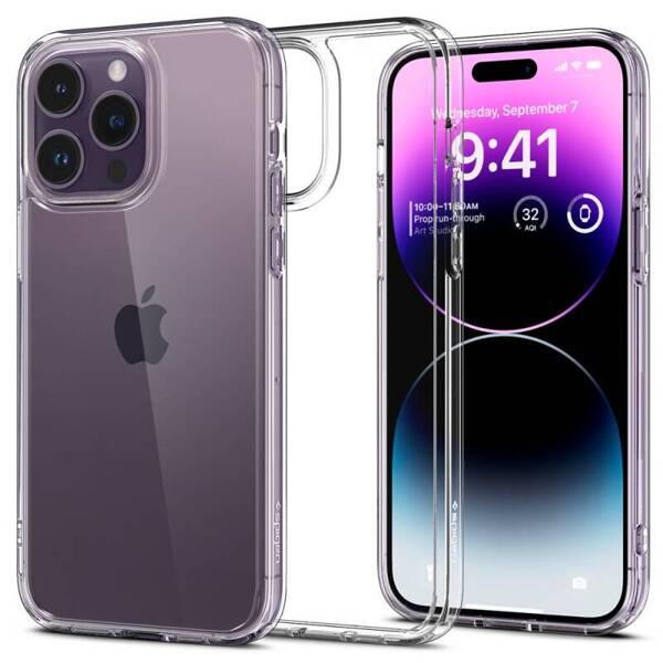 ETUI CASE SPIGEN ULTRA HYBRID OBUDOWA DO IPHONE 14 PRO CRYSTAL CLEAR