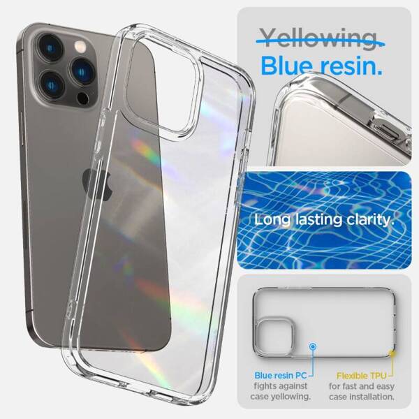 ETUI CASE SPIGEN ULTRA HYBRID OBUDOWA DO IPHONE 14 PRO CRYSTAL CLEAR