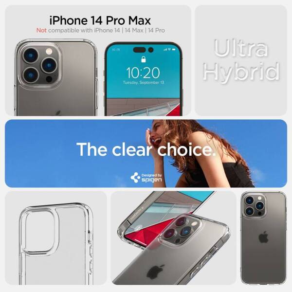 ETUI CASE SPIGEN ULTRA HYBRID OBUDOWA DO IPHONE 14 PRO MAX FROST