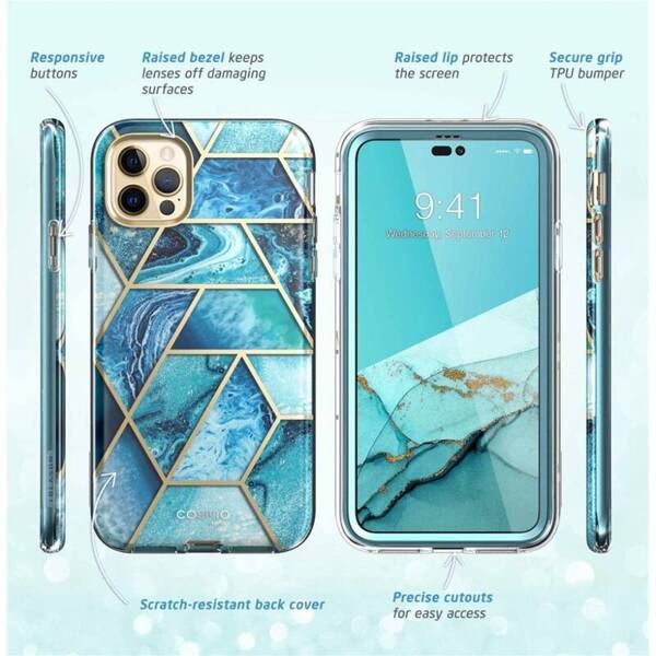 ETUI CASE SUPCASE COSMO OBUDOWA DO IPHONE 14 PRO MAX OCEAN BLUE