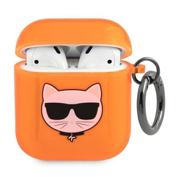 ETUI DO AIRPODS 1/2 KARL LAGERFELD COVER CHOUPETTE ORANGE