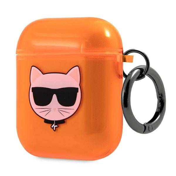 ETUI DO AIRPODS 1/2 KARL LAGERFELD COVER CHOUPETTE ORANGE