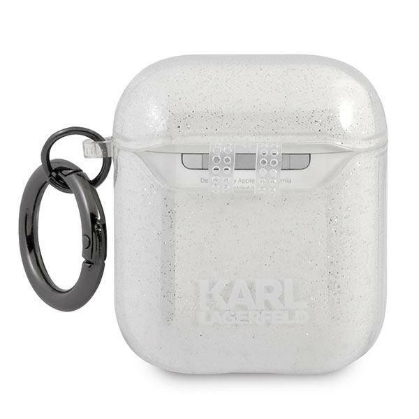 ETUI DO AIRPODS 1/2 KARL LAGERFELD COVER SILVER GLITTER