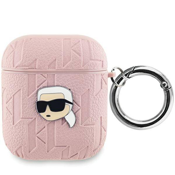 ETUI DO AIRPODS 1 / 2 KARL LAGERFELD MONOGRAM KARL HEAD COVER RÓŻOWE