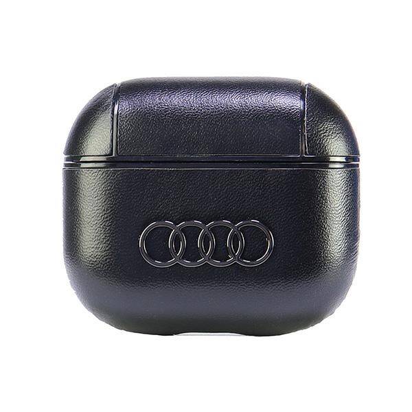 ETUI DO AIRPODS 3 AUDI LEATHER BIG LOGO CZARNE COVER