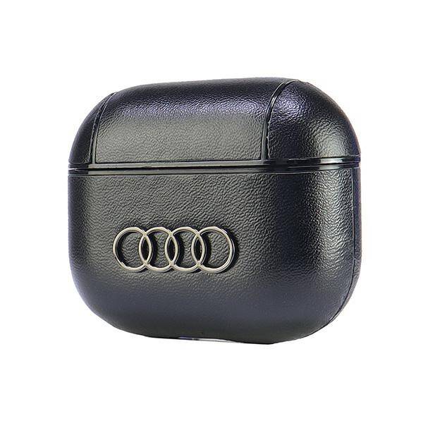 ETUI DO AIRPODS 3 AUDI LEATHER BIG LOGO CZARNE COVER