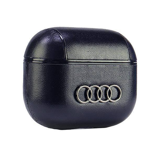 ETUI DO AIRPODS 3 AUDI LEATHER BIG LOGO CZARNE COVER